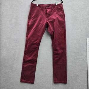 Giro Men Pants 33 Red Chino Commuter Bike Cycling Twill 31" Inseam